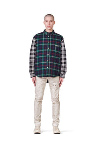 PURPLE BRAND QUILTED PLAID SHIRT Mens Apparel - MENS APPAREL